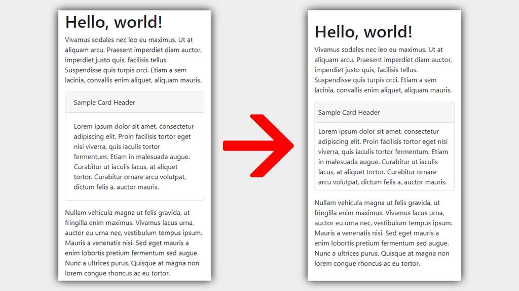 Reclaim valuable space from Bootstrap's card element